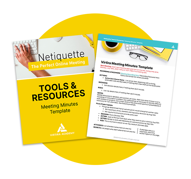 Virtira Netiquette | Meeting Minutes Template
