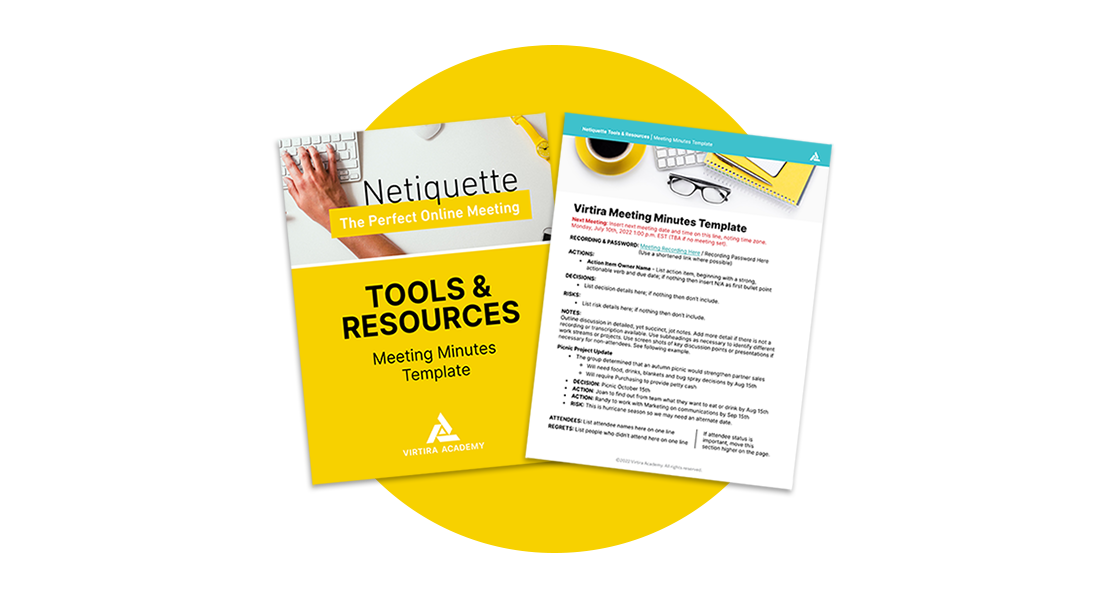 Virtira Netiquette | Meeting Minutes Template